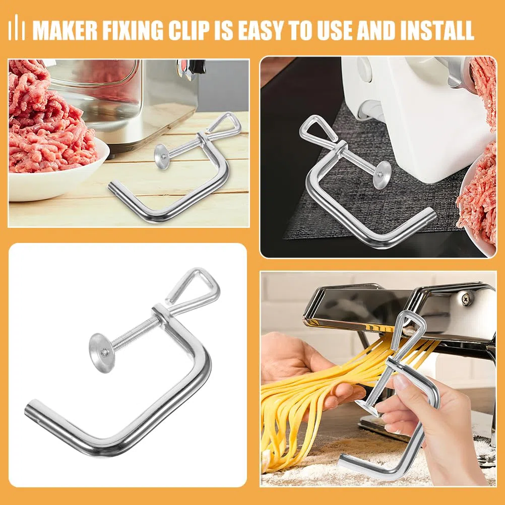 Amosfun Clip Di Fissaggio Per Macchina Per La Pasta Manuale 6.10X2.76X0.39In Accessorio Di Ricambio Per Macchine Per La Pasta Confezione Da 2 Pezzi Per Uso Domestico