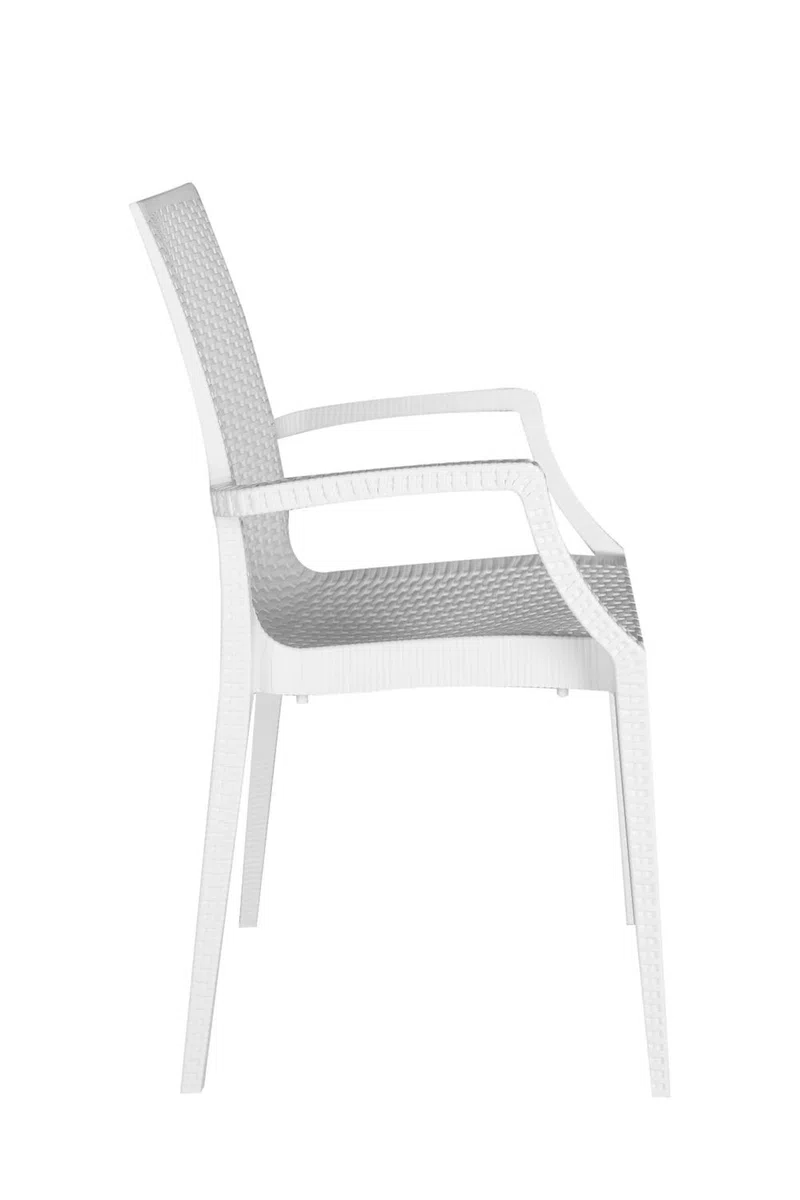 GRAND SOLEIL S6625B Bistrot Greenpol Sedia impilabile, in polimeri riciclati, 53.5 x 57 x 89 cm, Bianco
