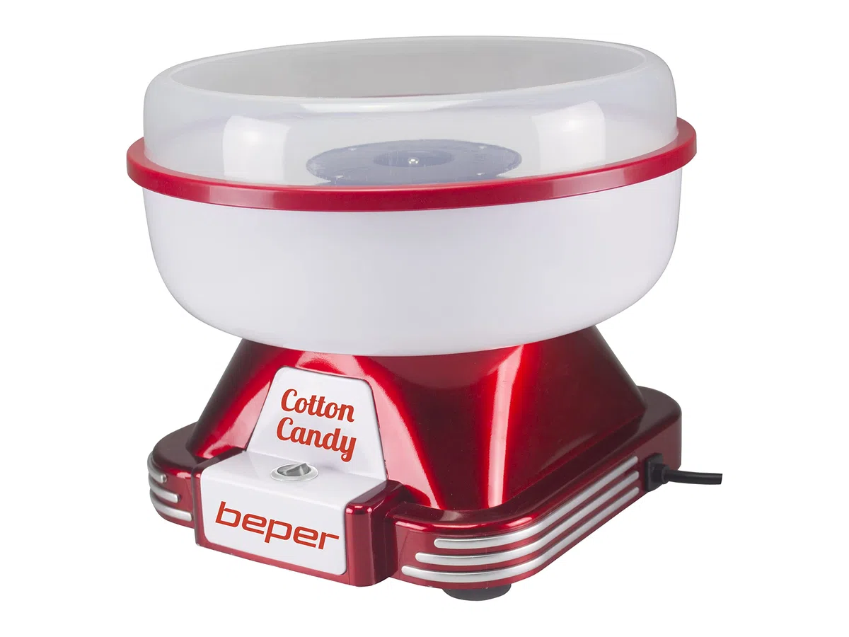 BEPER 90.608 Macchina per Zucchero Filato con Paraschizzi - Macchina Zucchero Filato per Bambini con Cucchiaino in Dotazione, 500 W