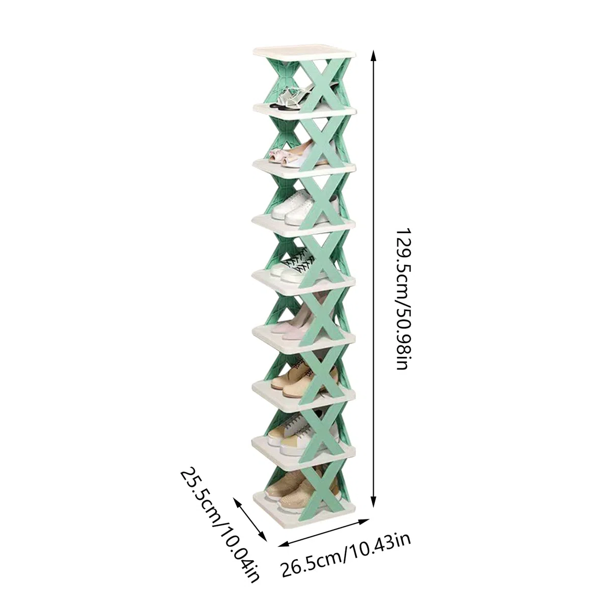 Scaffale Portascarpe Sottile,Ripiano Alto Pieghevole Organizzatore Scarpe - Portascarpe Multifunzionale a Risparmio Spazio per Armadi Bagni e Piccoli Spazi