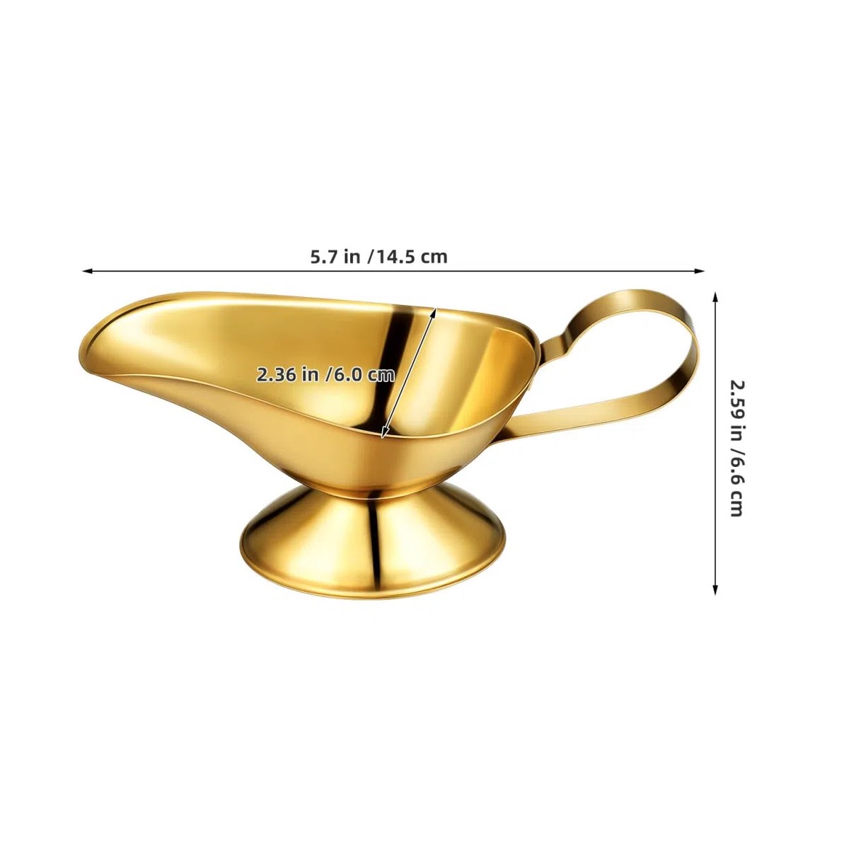 Posacenere per salsa, piccola salsiera, in acciaio inox, per salsiera, per salsa, per salse, in acciaio inox dorato
