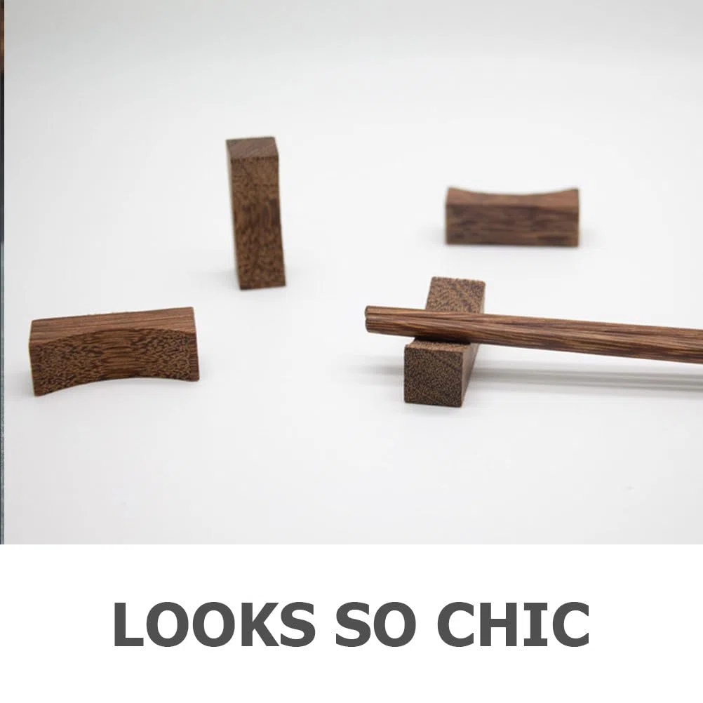 PRETYZOOM 60 Pz poggia Bacchette in Legno portaposate poggiaposate Porta forchetta Porta stoviglie per la casa poggia Posate Stile Giapponese poggia Cucchiaio Ornamenti wengé