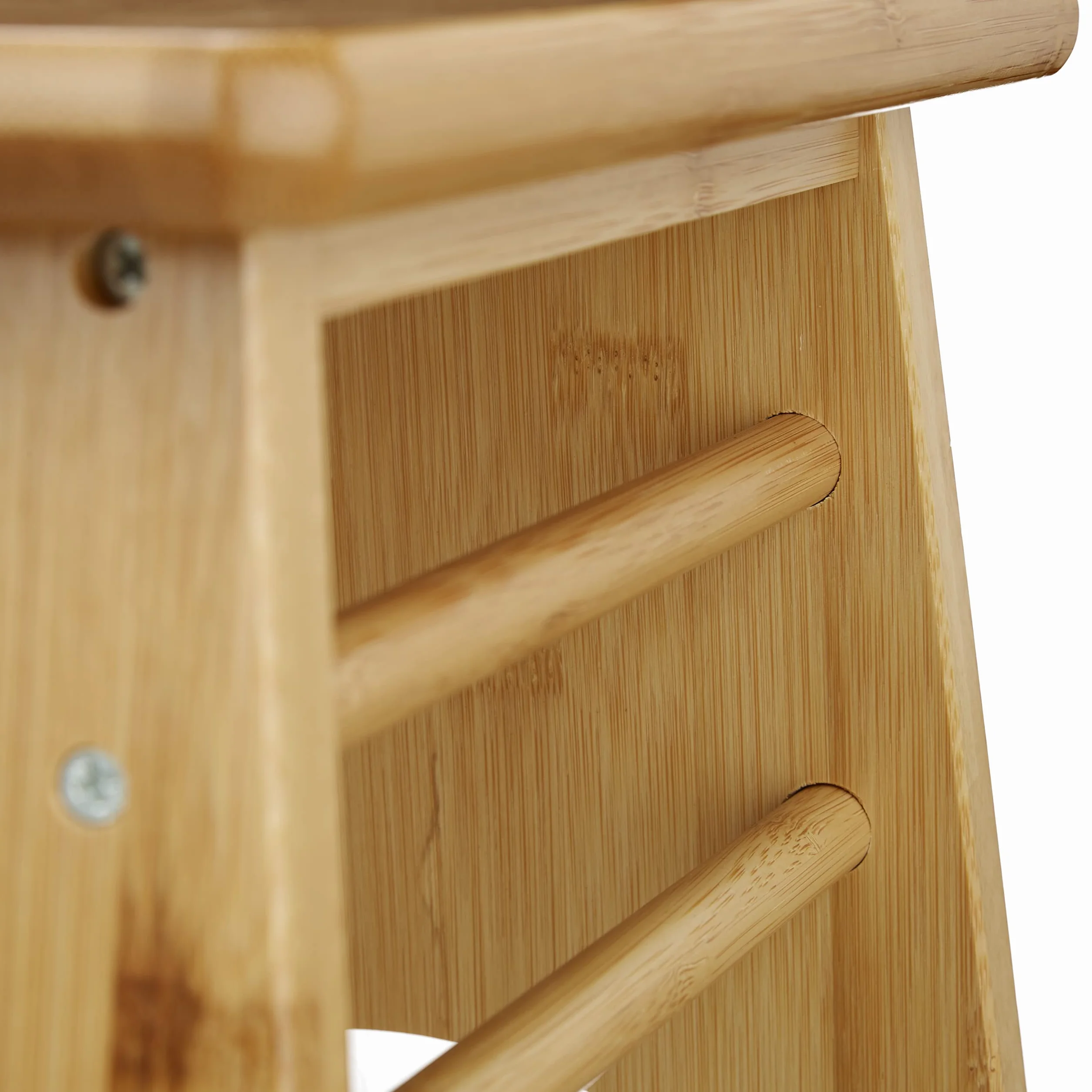 Relaxdays Sgabello Poggiapiedi in Bambù, fino a 100 kg, Appoggia Piedi Resistente Sgabellino 20 x 33 x 21,5 cm, Naturale