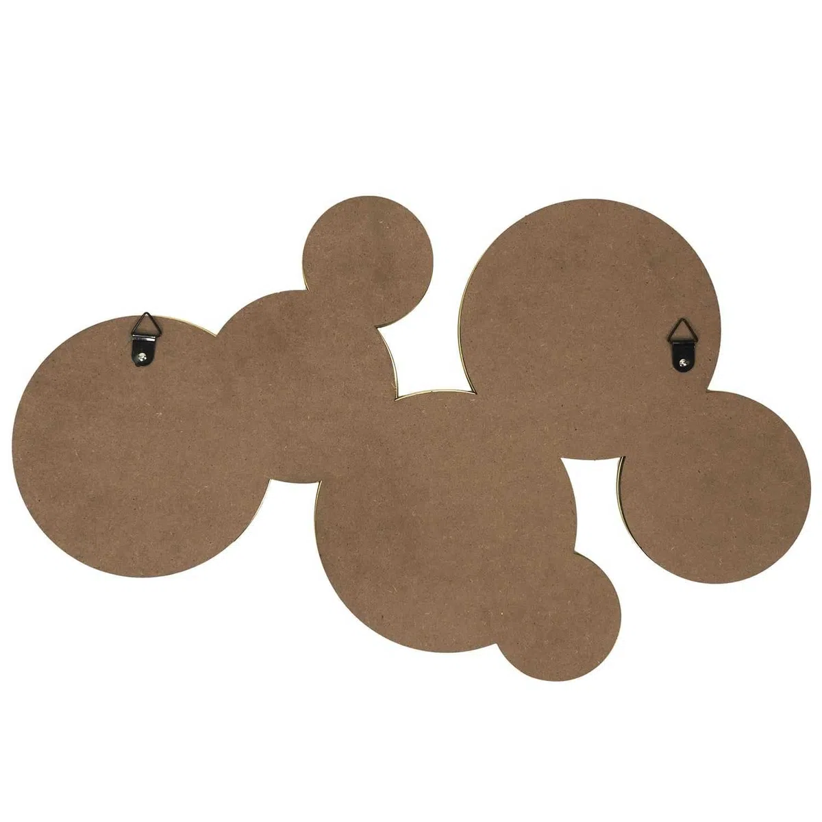 Home Deco Factory, HD4391, Specchio Decorativo Rotondo in Legno MDF, Design Moderno e Asimmetrico, Ideale per Soggiorno o Camera da Letto, Finitura Elegante, 57 x 35 cm, Oro