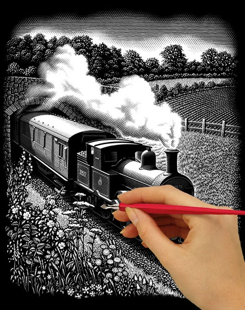 Essdee British Scraperboard, Card, Black, 305 x 229