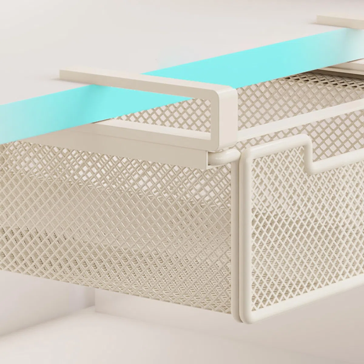 Cestelli Sottomensola, Mensola 37x25x12 Cm, Cesto Portaoggetti Sospensione, Cestino, Cassetto, Organizer per Riporre Oggetti Sottopensile Appende a Superfici Spessore Inferiore a 2,5 Cm