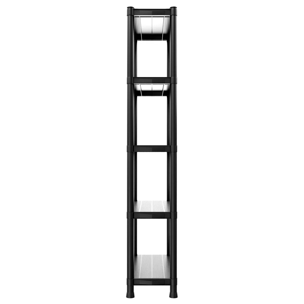 BOUDECH Titan S - Scaffale Modulare 5 Ripiani 60x30xH180 cm per Casa Officina Garage in Resina Nero