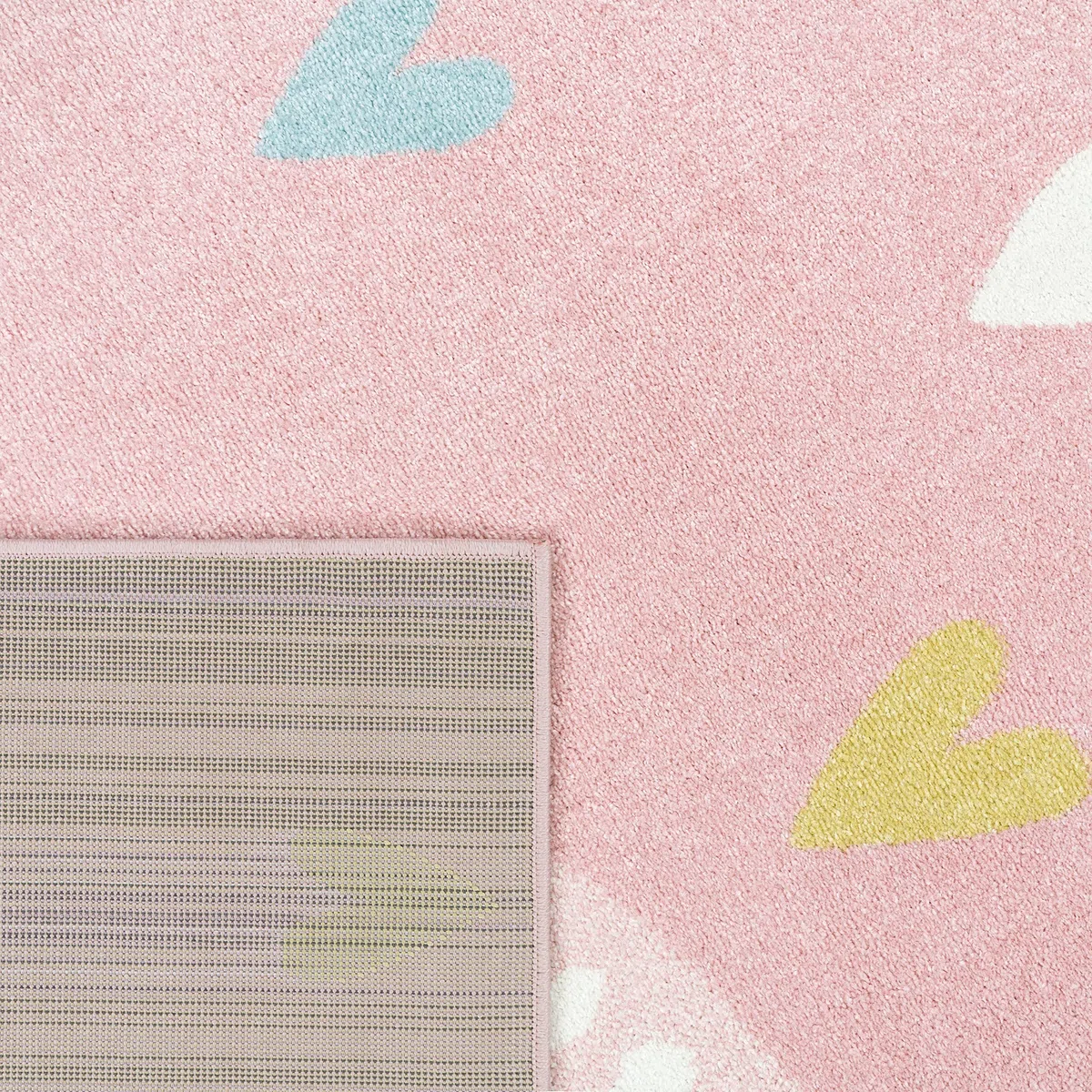 Paco Home Tappeto per bambini cameretta bambine bambini diversi motivi e dimensioni, Dimensione:80x150 cm, Colore:Rosa Bianco