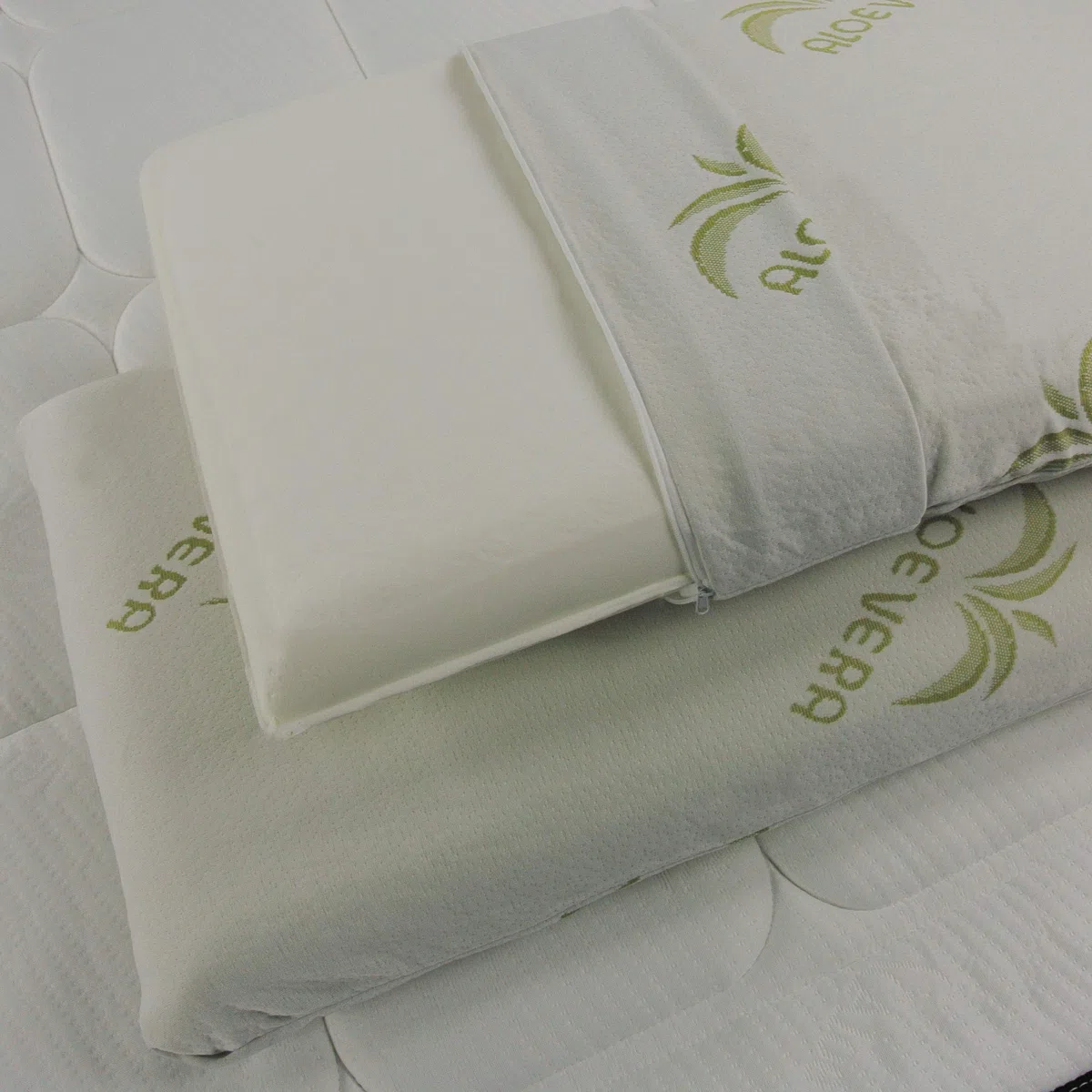 Baldiflex Emporio, Coppia di Cuscini Saponetta Memory Foam, Aloe Vera, Altezza 11 cm, Soffice