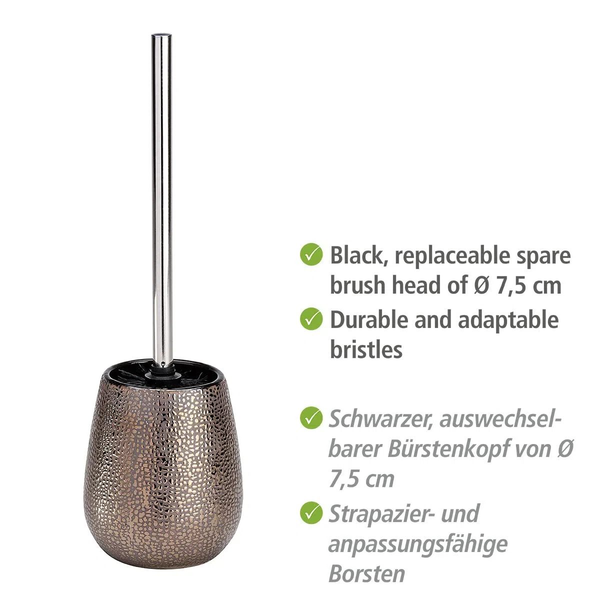 Set accessori da bagno 3 pezzi Wenko Marrakesh, marrone