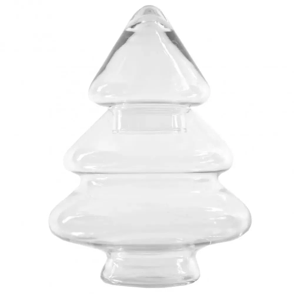 Bomboniere per albero di Natale, con coperchio, in vetro, per caramelle, pan di zenzero, decorazione natalizia M
