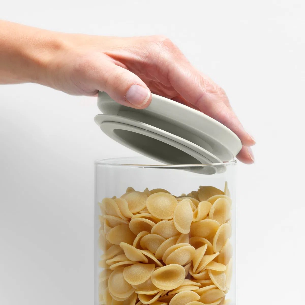 Brabantia - Barattoli Impilabili - Set di 3 - Contenitori per la Cucina - Salvaspazio - per Alimenti più Freschi più a Lungo - Guarnizione in Silicone - Lavabili in Lavastoviglie - Mix - 0.3/0.6/1.1 L
