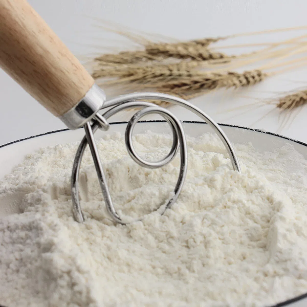 Cestino Ovale da Lievitazione per Pane,2 Pezzi 11 "Cesto in Rattan Naturale,750g di impasto,con Tela di Lino,asta mescolare farina,per impasto di pane,pizza e pasticceria,25x14x8cm