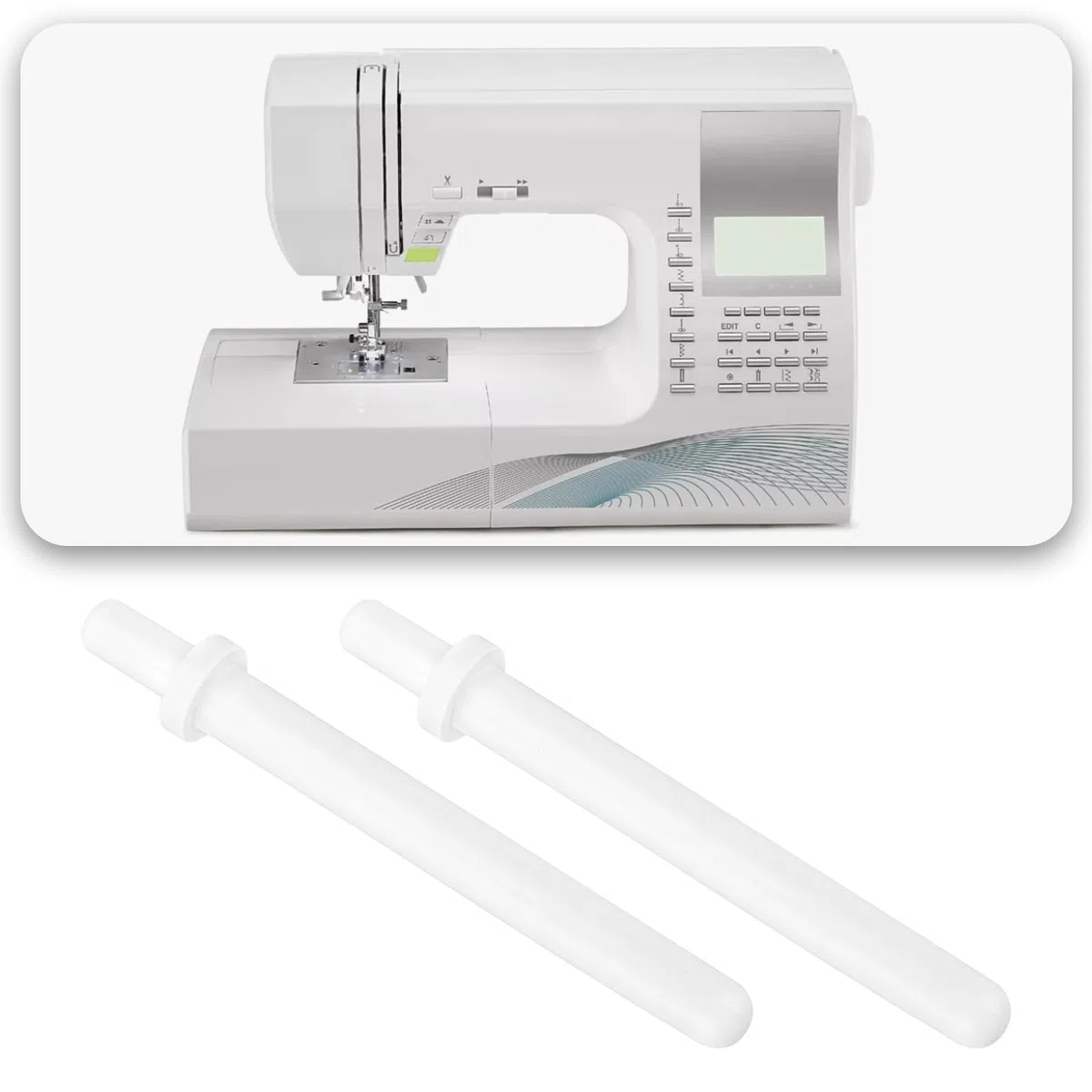 EMSea Perno Rocchetto Da Cucito 63mm Parti Da Cucito In Plastica Perno Di Ricambio Per Cucito Compatibile Con Singer Macchina 7464 7465 7466 7467 Bianco