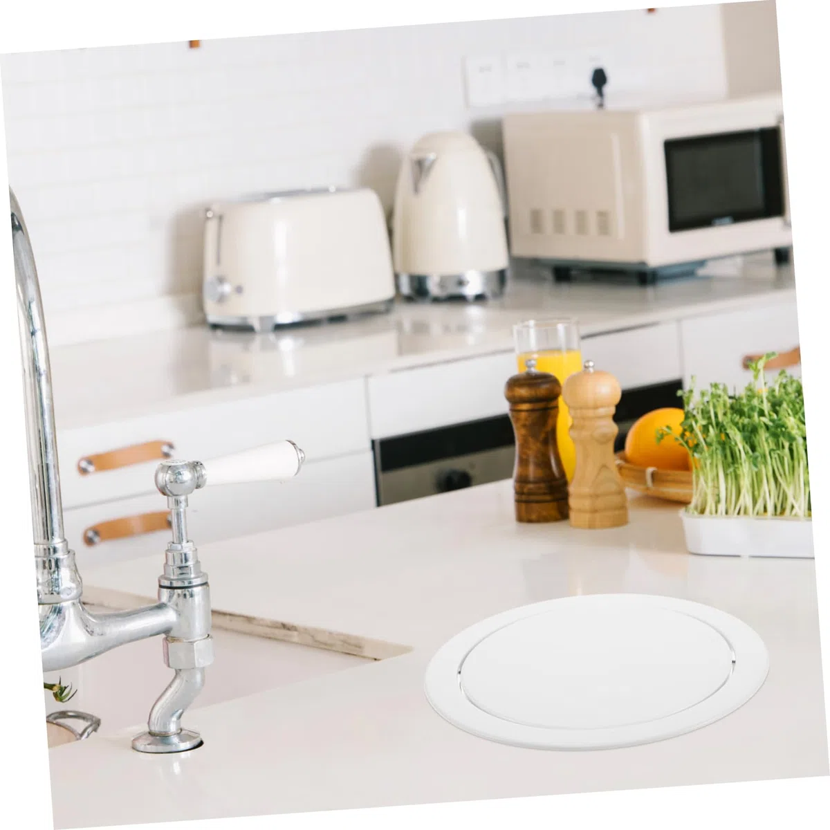 Coperchio Inossidabile della e Spazzatura Incasso per in a Bidone da Resistente Acciaio con Meccanismo Battente allo Sbiadimento di Design Elegante Piano Cucina Lavoro