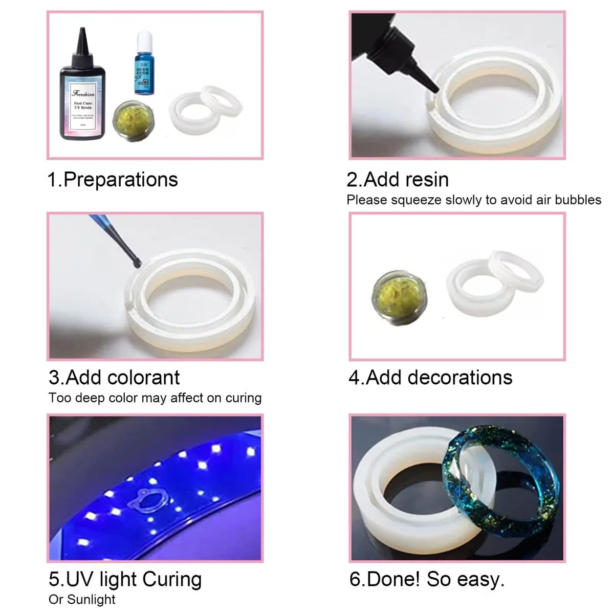 100g UV resina con 116Pcs gioielli che fanno accessori Kit, pigmento di colore, UV resina Starter Kit per gioielli che fanno con luce