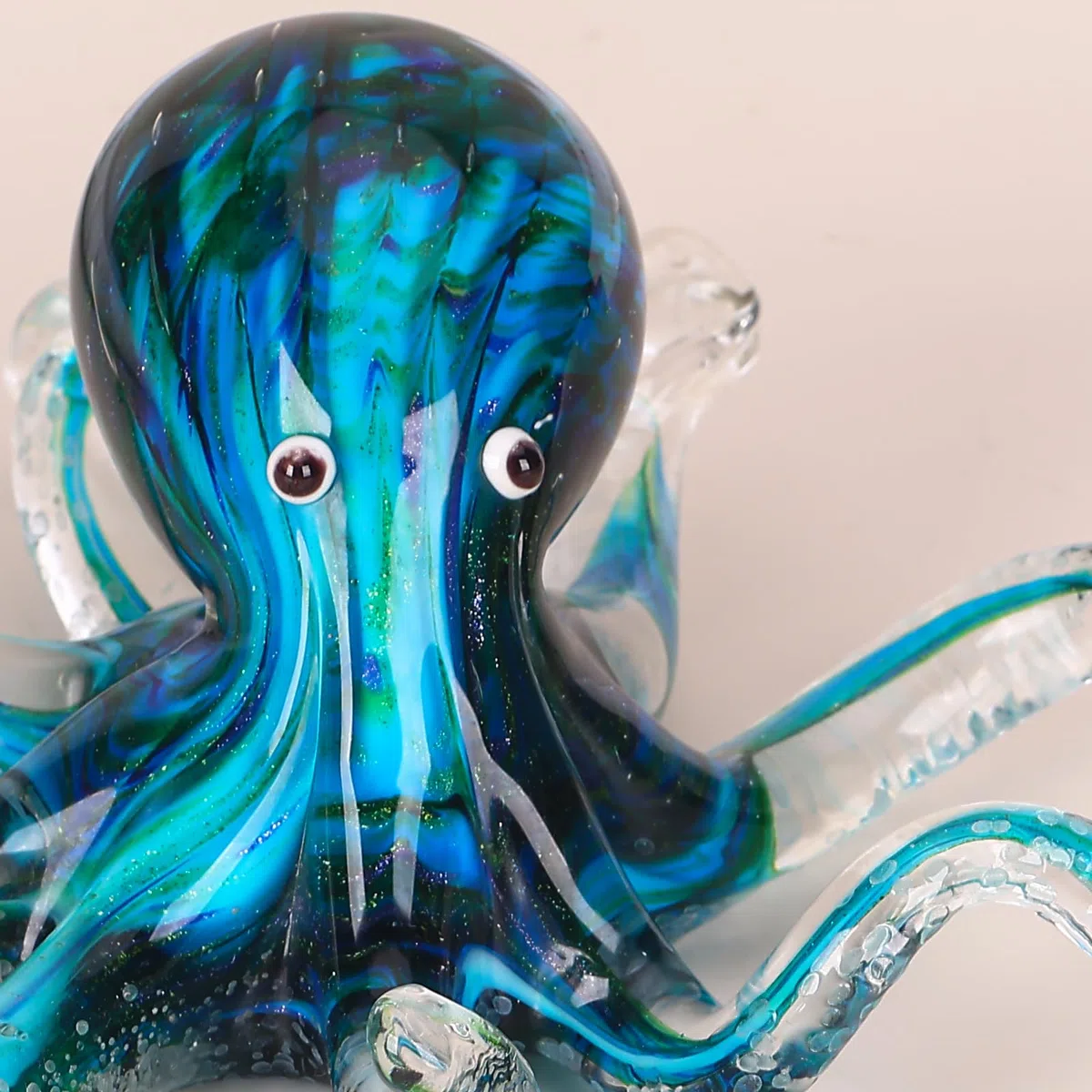 LCCCK Statua in Vetro di Polpo Soffiato a Mano, Decorazione per la Casa, Figurine Oceaniche in Vetro Soffiato, Scultura di Polpo, Arte di Murano per Scrivania Ufficio, Piombi da Carta, Acquario