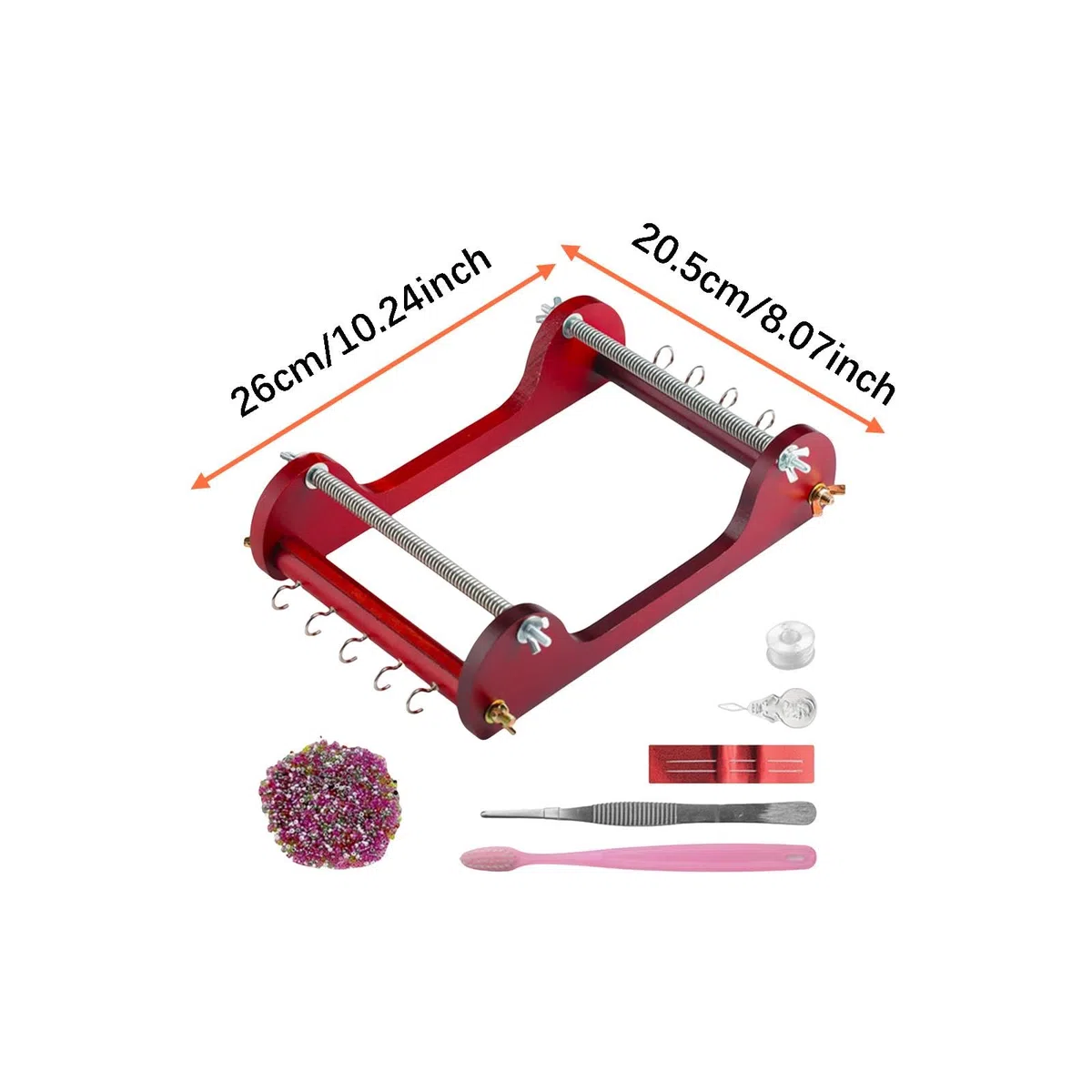 Telaio per Perline in Legno Macchina per Maglieria con Accessori Perline per Principianti per Risultati di Gioielli Fai-da-Te Forniture