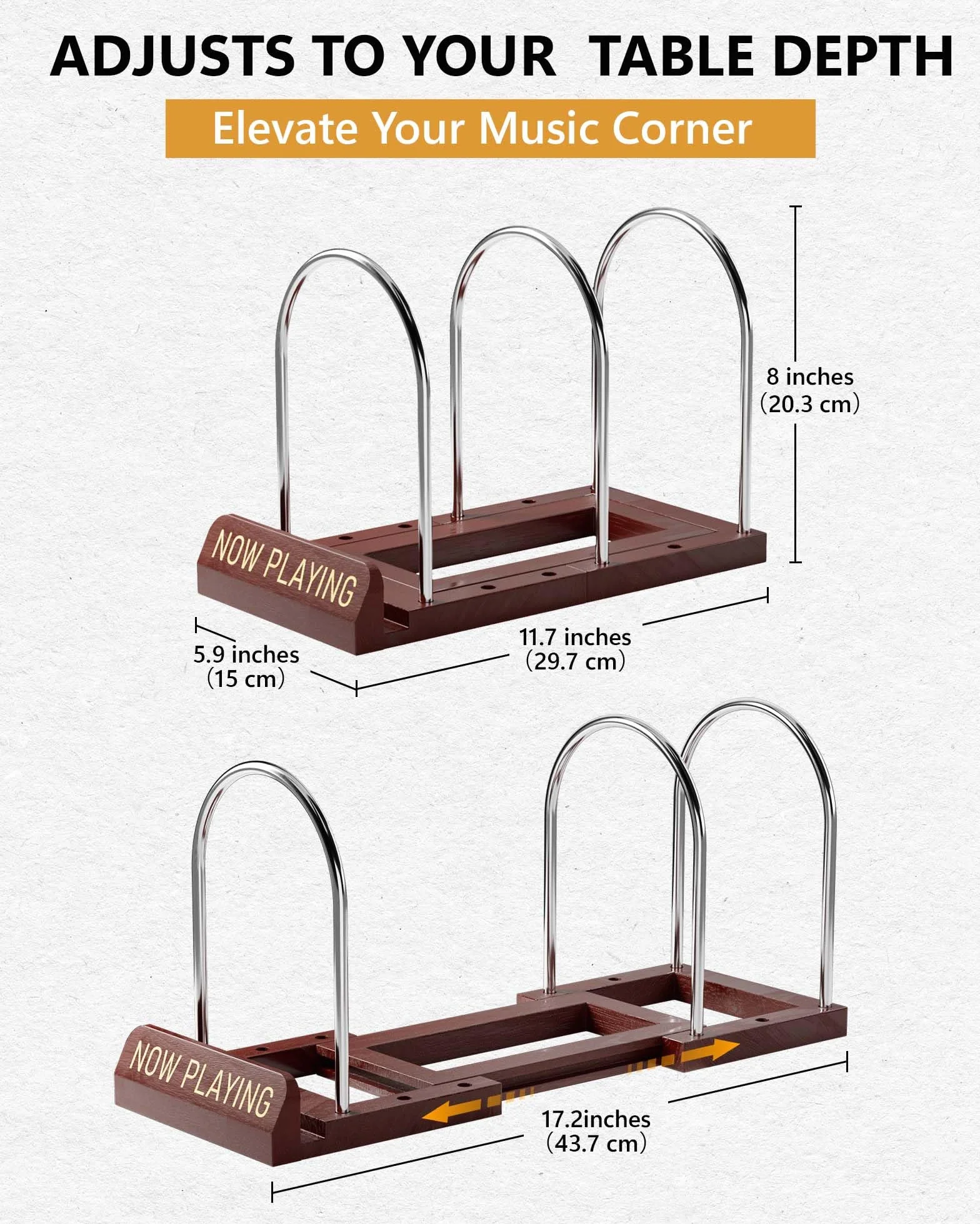 BS-VOG Supporto per dischi in vinile, supporto espandibile per 30-70 LP, espositore per album, robusto supporto in vinile per decorazioni domestiche e amanti della musica