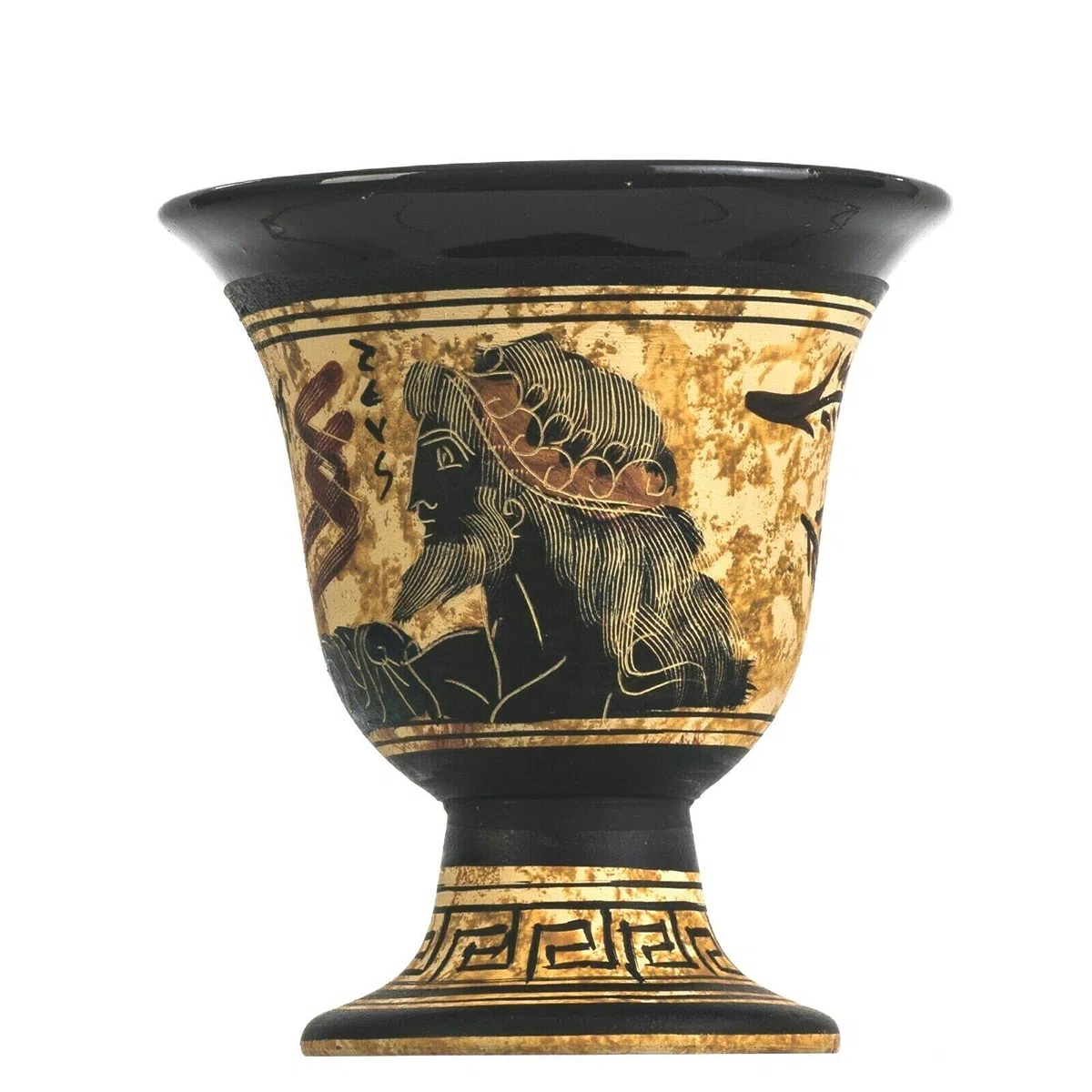 Tazza di Giustizia di Pitagora Fiera di Pitagora Tazza greca antica Zeus in ceramica dipinta a mano utilizzabile