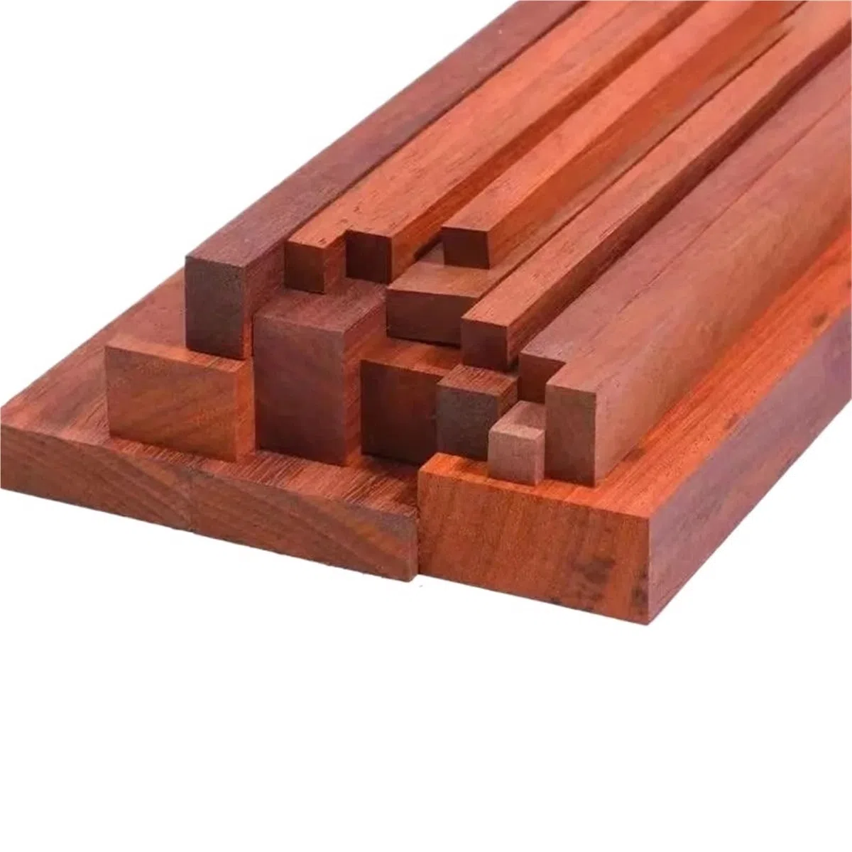 Bastoncini Legno Strisce lunghe di palissandro rosso, strisce quadrate in legno duro, fai da te, modellismo, intaglio(50x4x3cm)