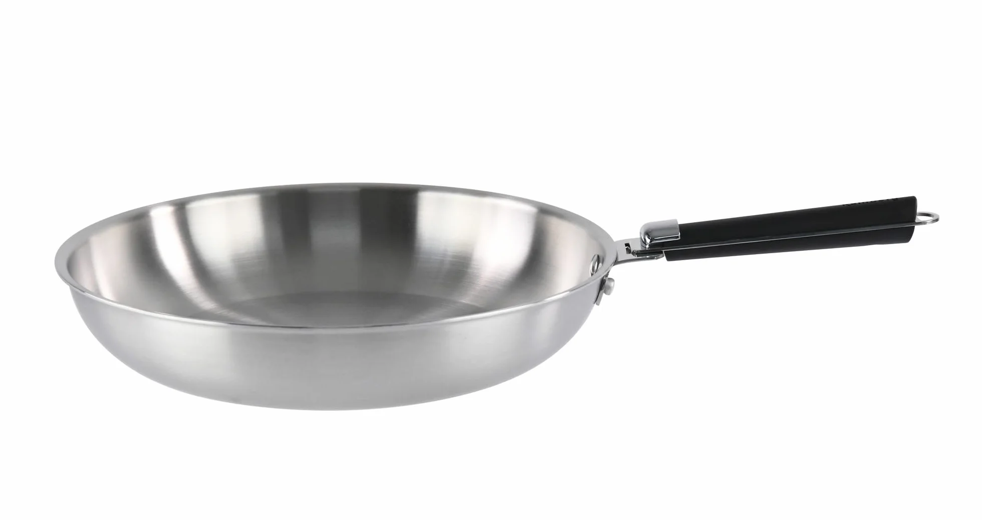 Kamberg - Padella in acciaio inox 24 cm manico rimovibile - Acciaio inossidabile 18/10 Triply - Tutti i piani cottura tra cui induzione e forno