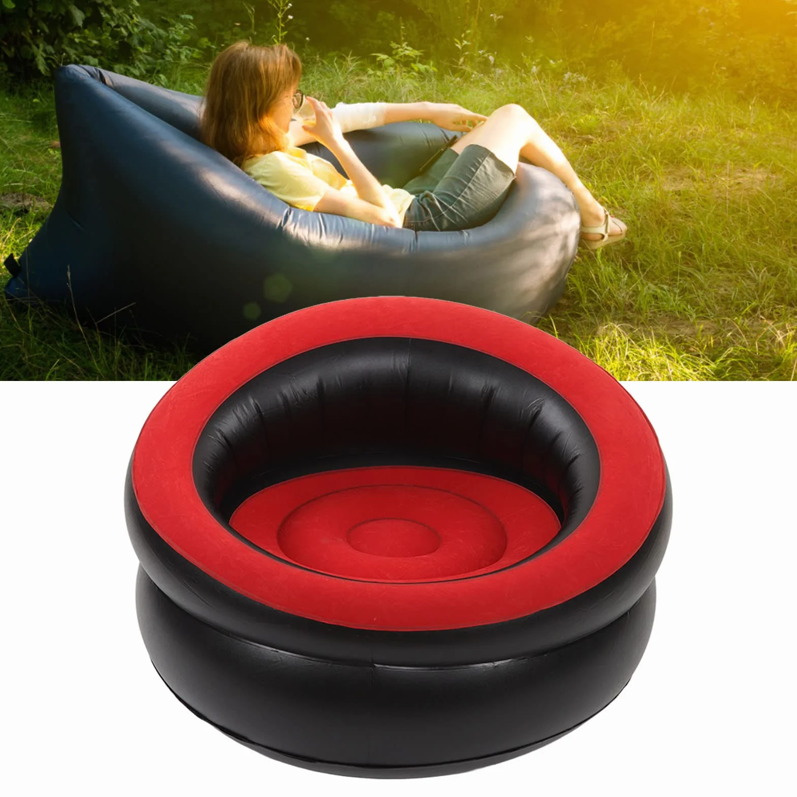 Sedia Gonfiabile, Divano Gonfiabile da Campeggio Divano ad Aria Portatile divano gonfiabile pieghevole Poltrona Sacco Gonfiabile da Esterno per Soggiorno Camera da Letto Ufficio Balcone Viaggio