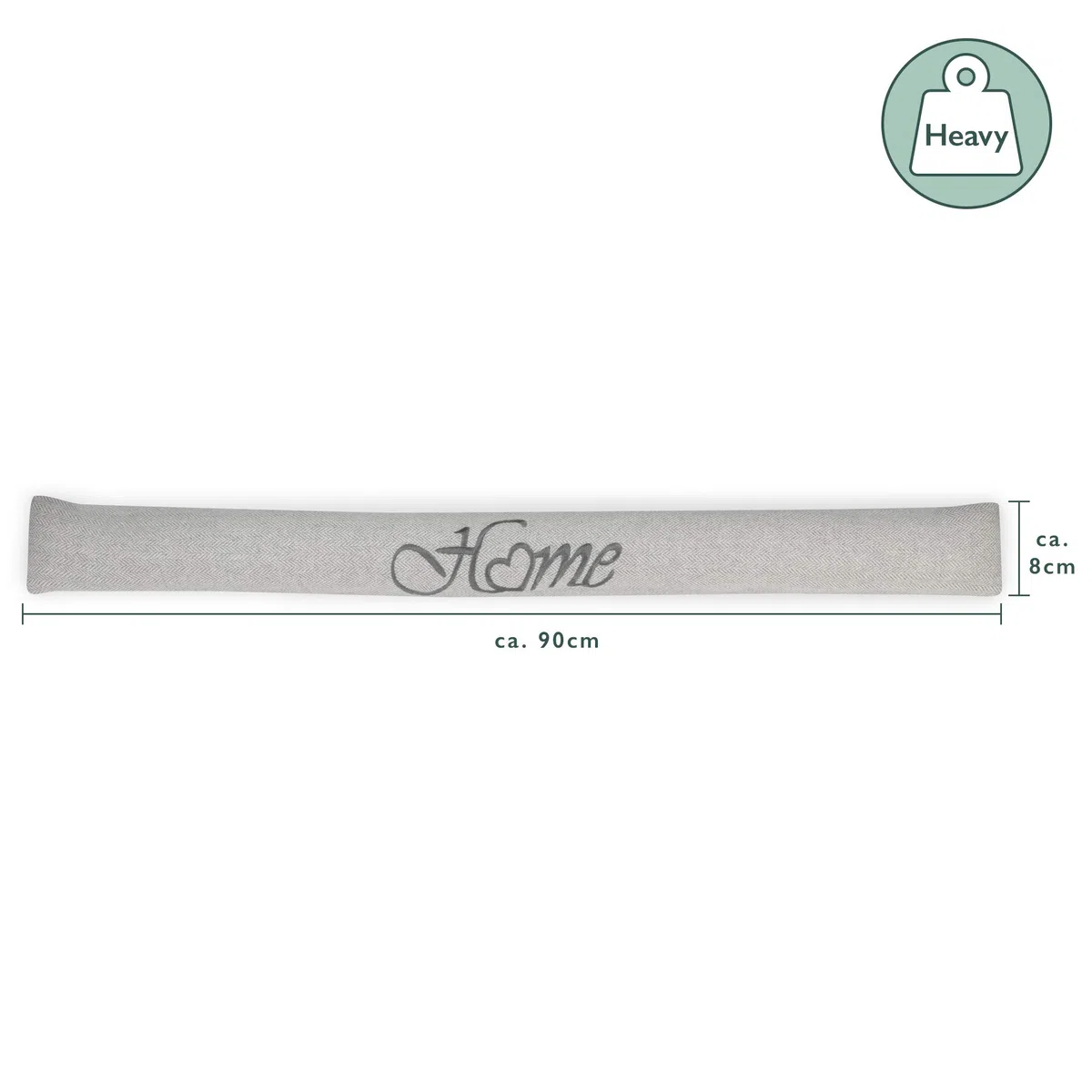 Beautissu 2x Paraspifferi Imbottito per Porta e finestra Tuuli HO L90xP8xA8cm in Poliestere - paraspiffero Universale porte e finestre - paravento sottoporta Isolante Contro Il Freddo - grigio chiaro