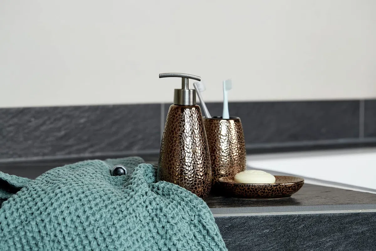 Set accessori da bagno 3 pezzi Wenko Marrakesh, marrone