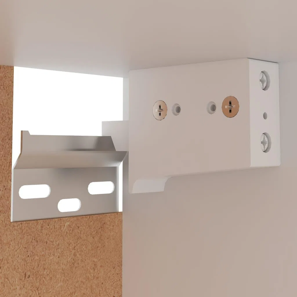 vidaXL Mobile sospeso Lyon, 29,5x31x60 cm, Legno ingegnerizzato, Bianco, Contenitore da parete, Bagno & Cucina, Portata massima 60 kg