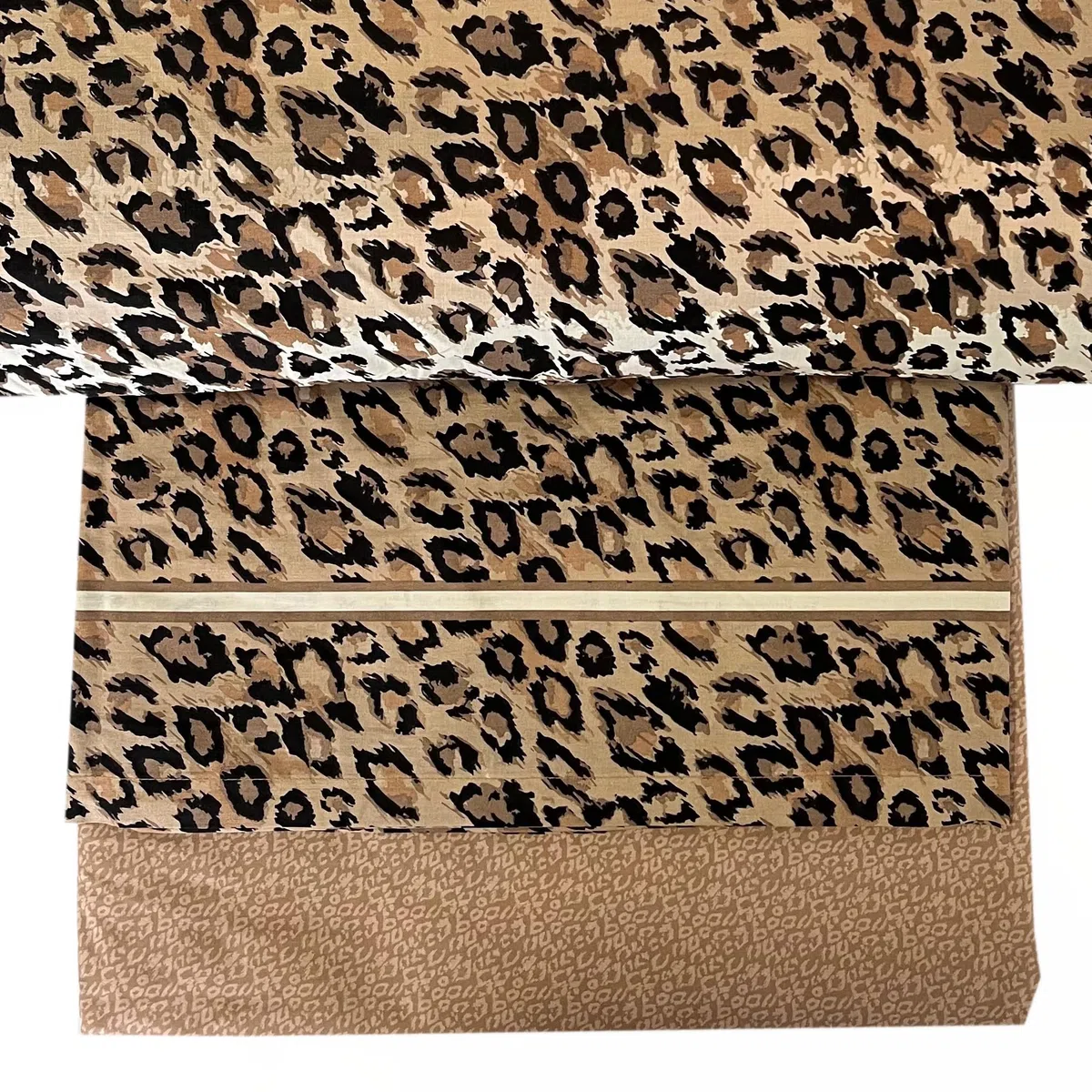 Completo Lenzuola 100% Cotone Matrimoniale due piazze Animalier Maculato Marrone