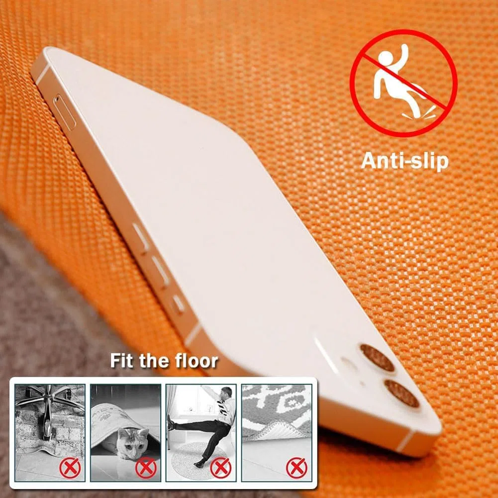 Grande tappetino per sedia da ufficio, moquette e protezione per pavimenti in legno duro, spessore 6 mm, antiscivolo, per sedie rotolanti, tappeto per pavimenti in legno (beige, 100 x 150 cm)