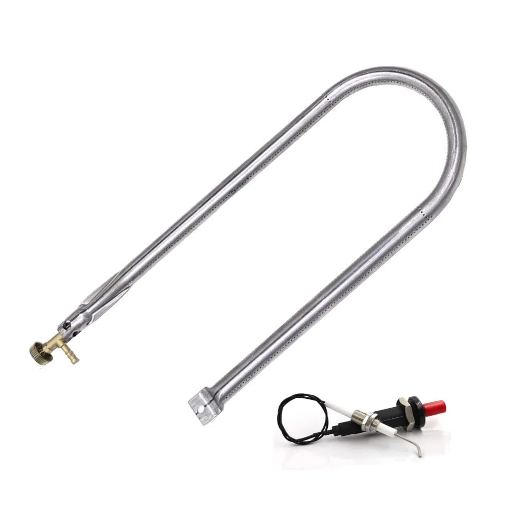 Bruciatore a Gas cm 55 a U ricambio universale per barbecue pietra ollare pietra lavica piastra ghisa (BRUCIATORE GAS GPL) potenza erogata 7 kw
