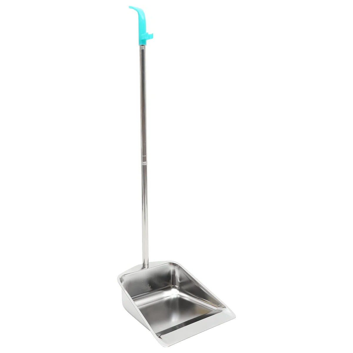 Housoutil Paletta Acciaio Spazzatura, Paletta Inox Addensato, Paleta Zincata con Manico Verticale a Manico Lungo Senza Flessione, Paletta Verticale per Cucina Ufficio Cortile Pastorale