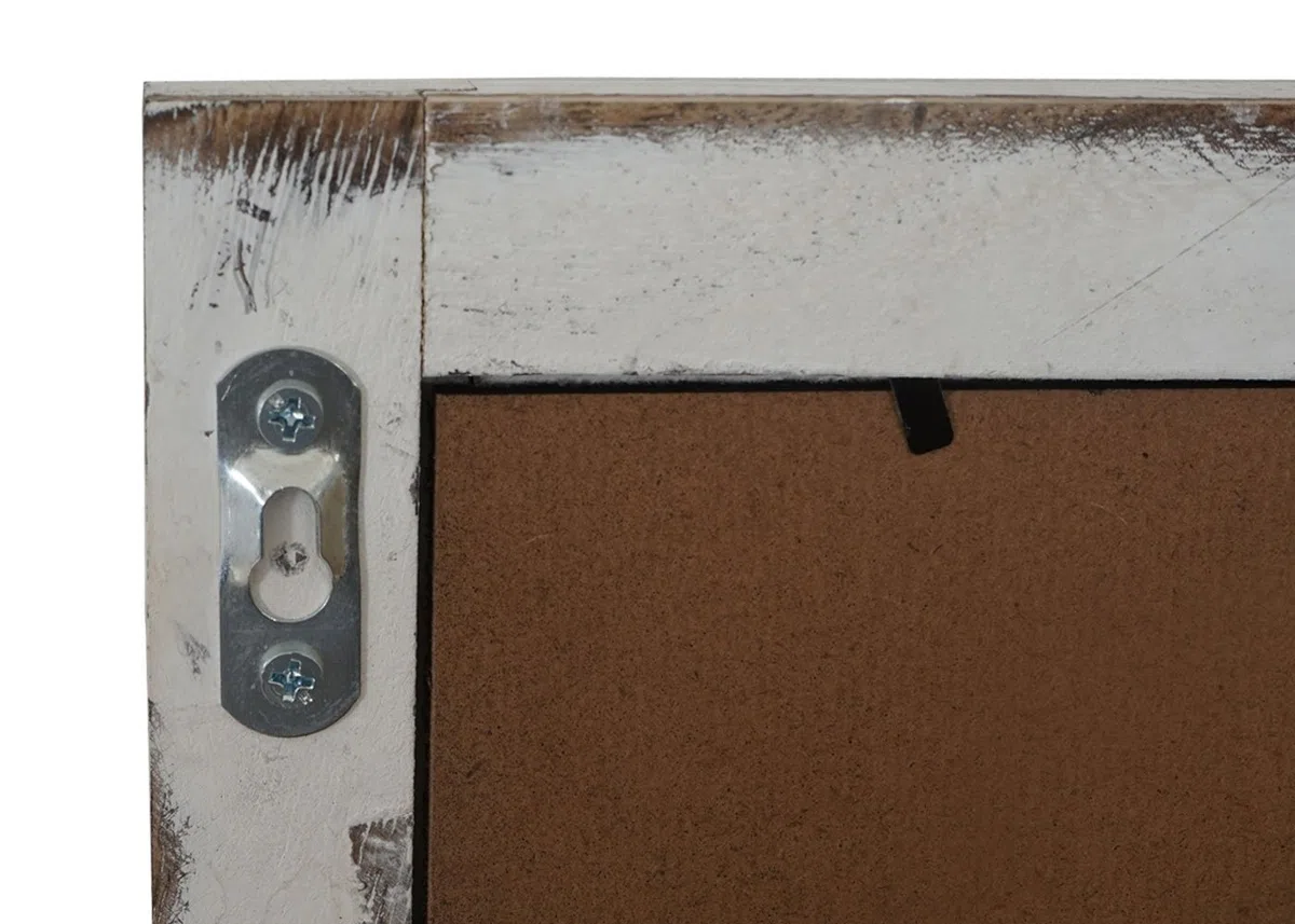 Lavagna da parete HWC-C51a decorativa legno paulonia 55x34x2cm - bianco