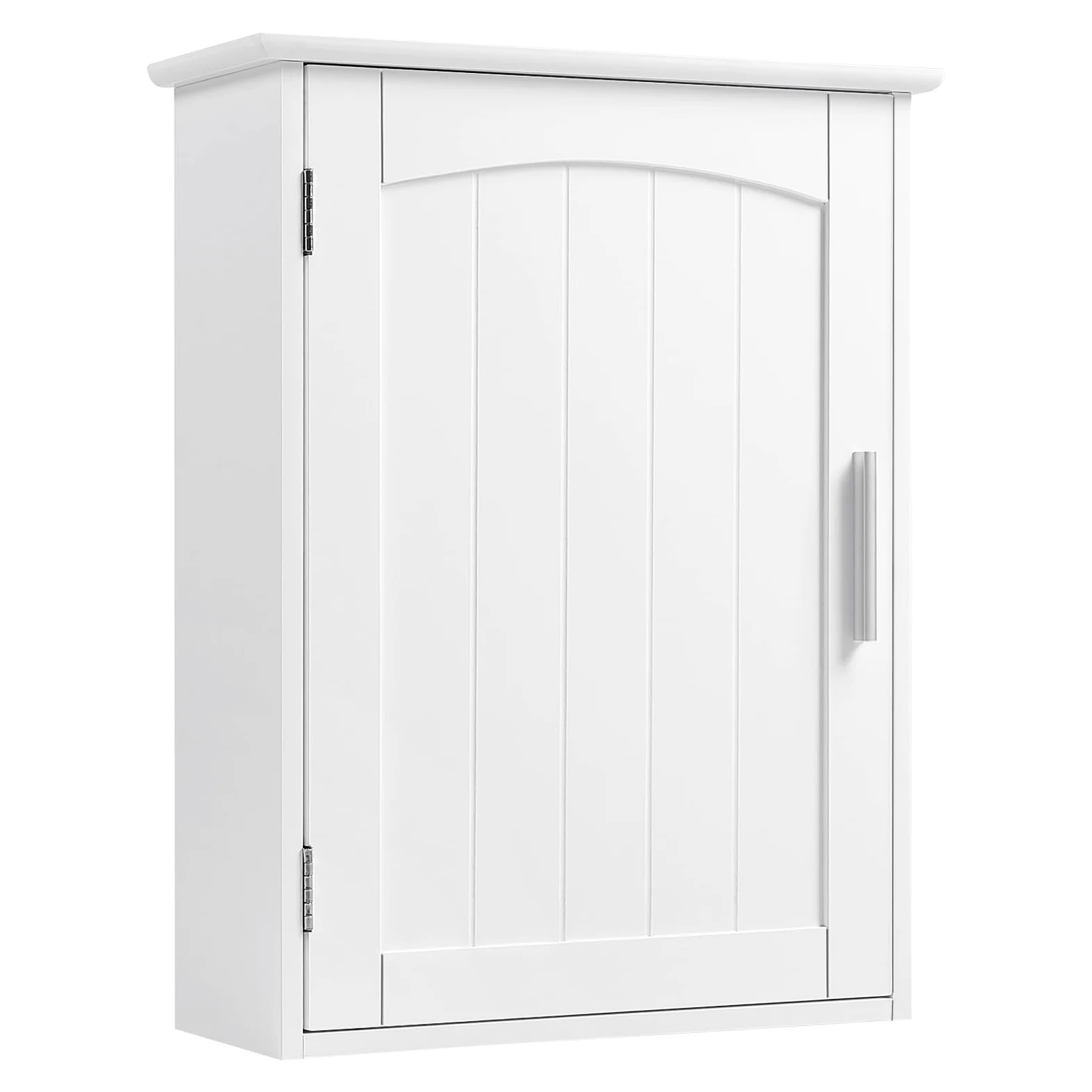 EUGAD Pensile bagno sospeso, armadietto a muro con ripiano regolabile, MDF E1, bianco, 40x51x17cm, spazio ridotto, impermeabile, facile da montare, per bagno, cucina, ripostiglio