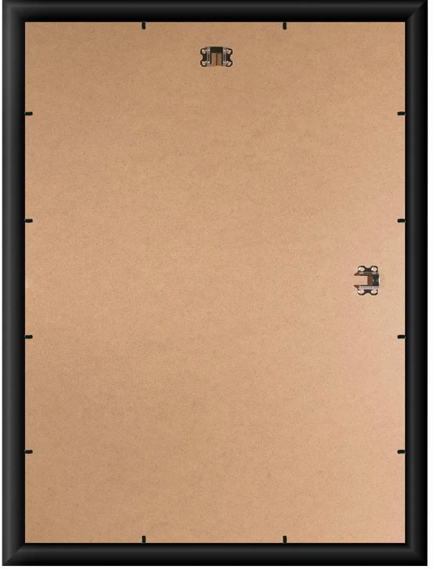 FRAMO 35mm Cornice per Immagini 66 x 27 cm | Nero Opaco | Cornice in MDF Fatta a Mano con lastra di Vetro Artificiale antiriflesso a Prova di Rottura e Robusta Parete Posteriore in MDF