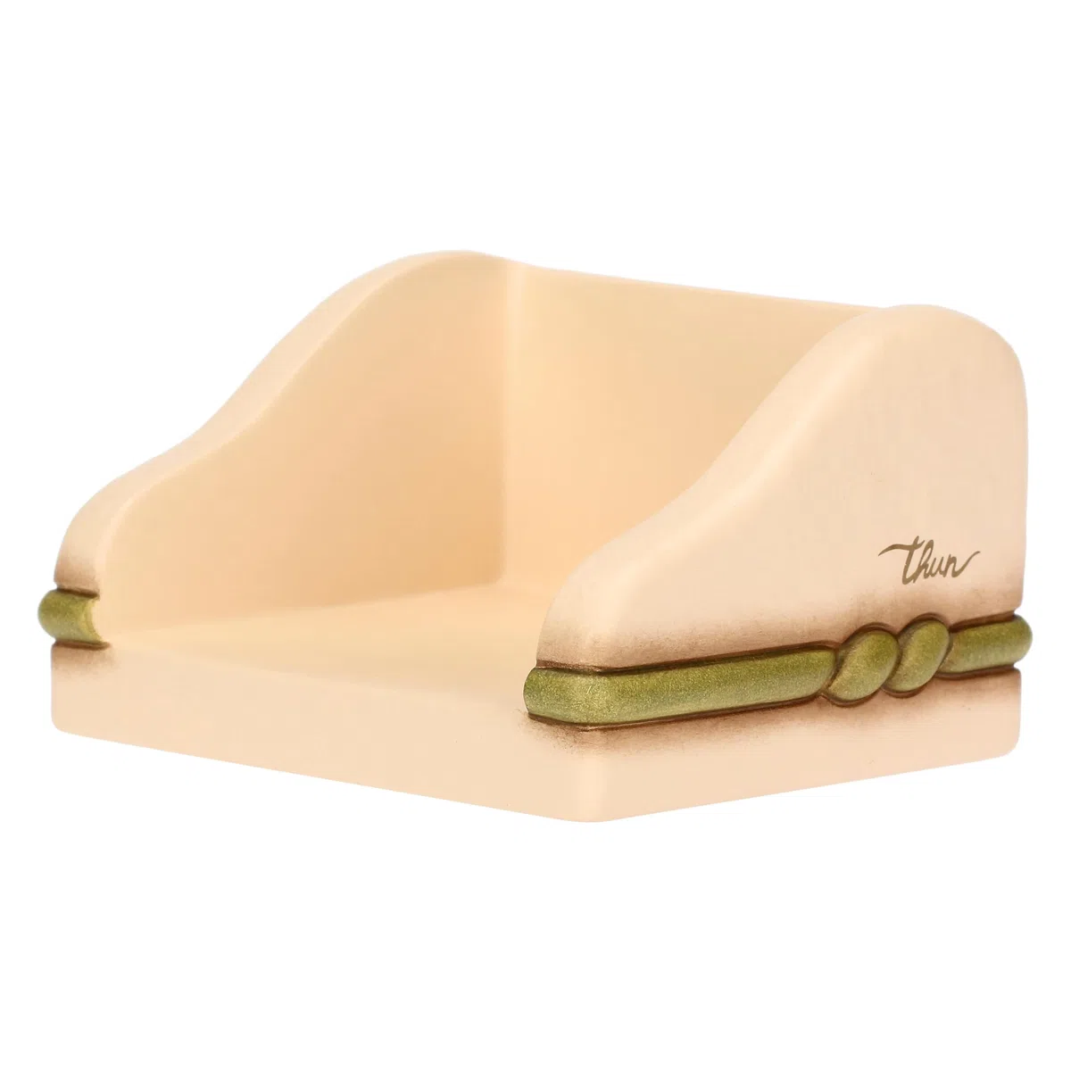 THUN - Porta foglietti adesivi in ceramica Country Bloom - Ceramica,11,2x10x6,5 cm