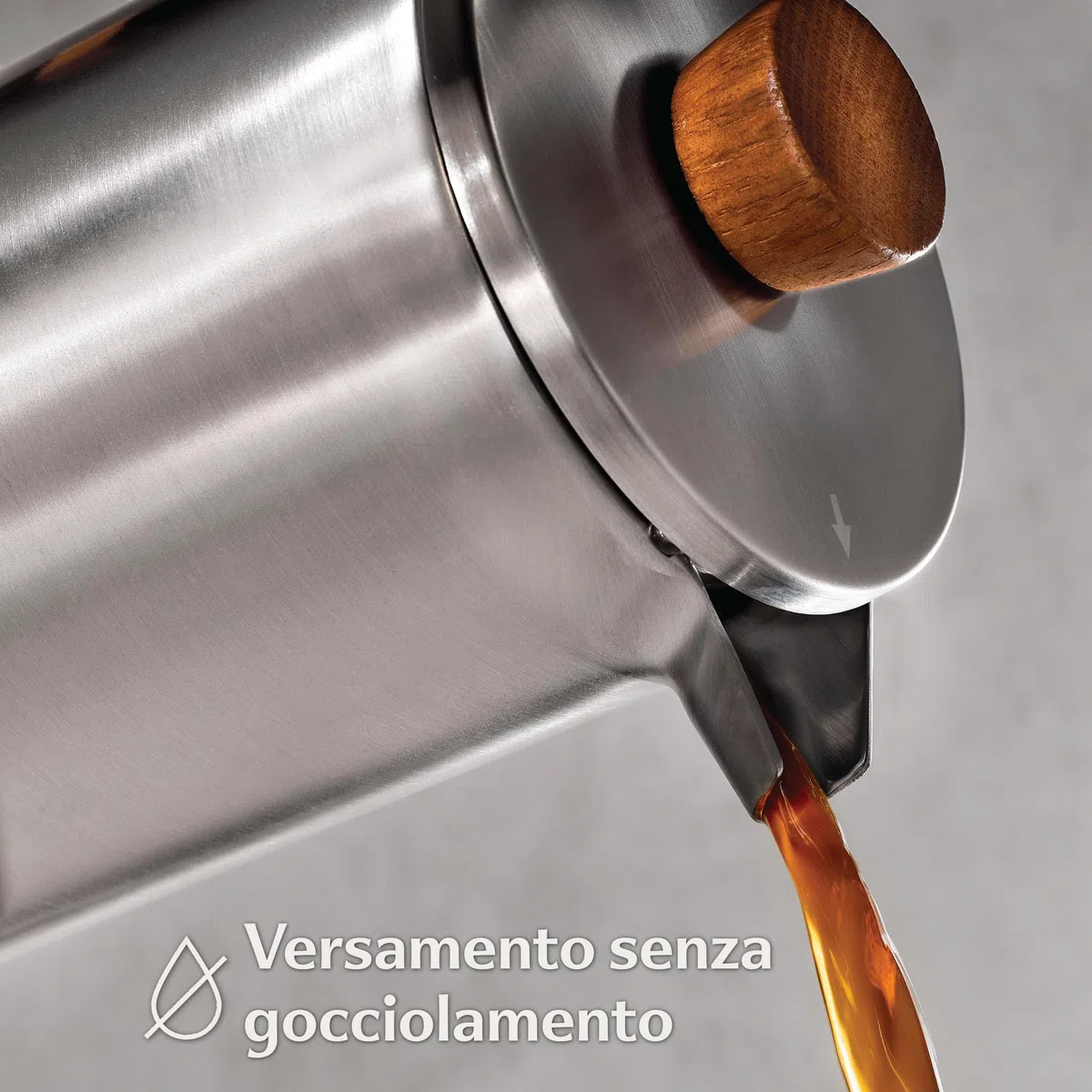 Cosumy French Press Caffettiera francese 1l - Doppia parete a Acciaio Inox e FSC legno - Mantiene caldo il caffe - 5 Tazze