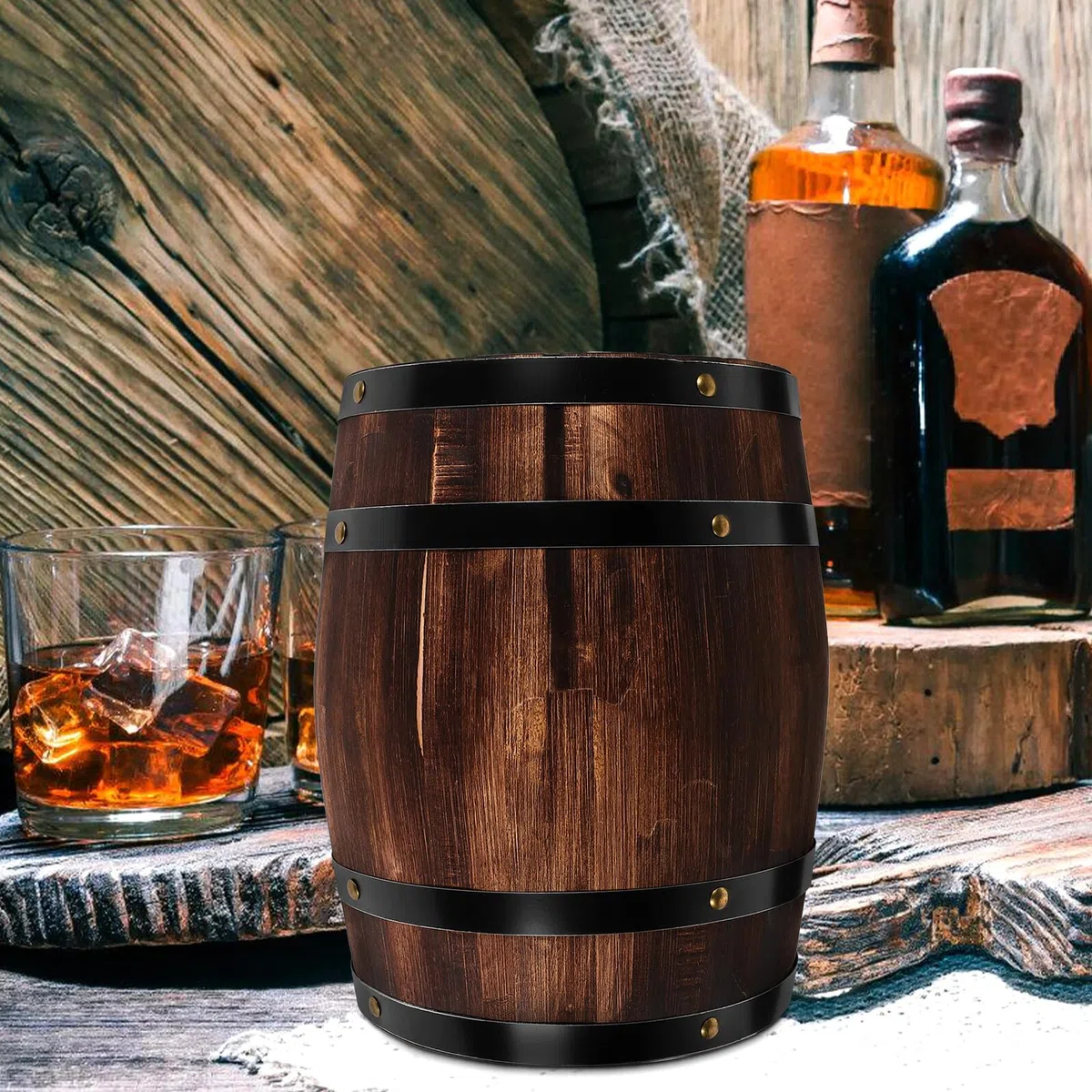 STOBAZA Botte Design Versatile e Facile da Posizionare in Quercia Stili multipli per e Birra per Spazi Commerciali e Bar Stili multipli