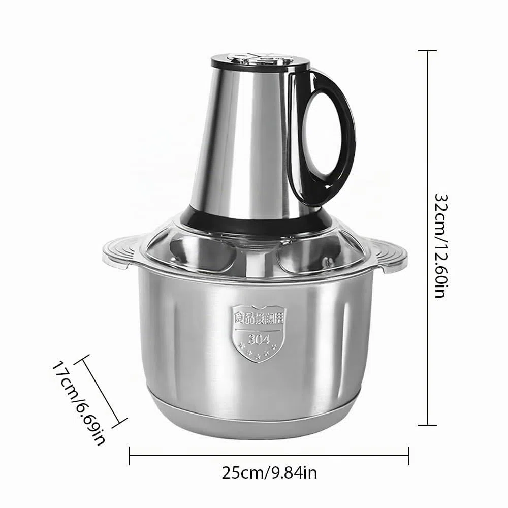 5L tritacarne elettrico, 500 W, 3 velocità, lame in acciaio inossidabile 3D, cibo processor per carni, verdure, frutta, cipolle