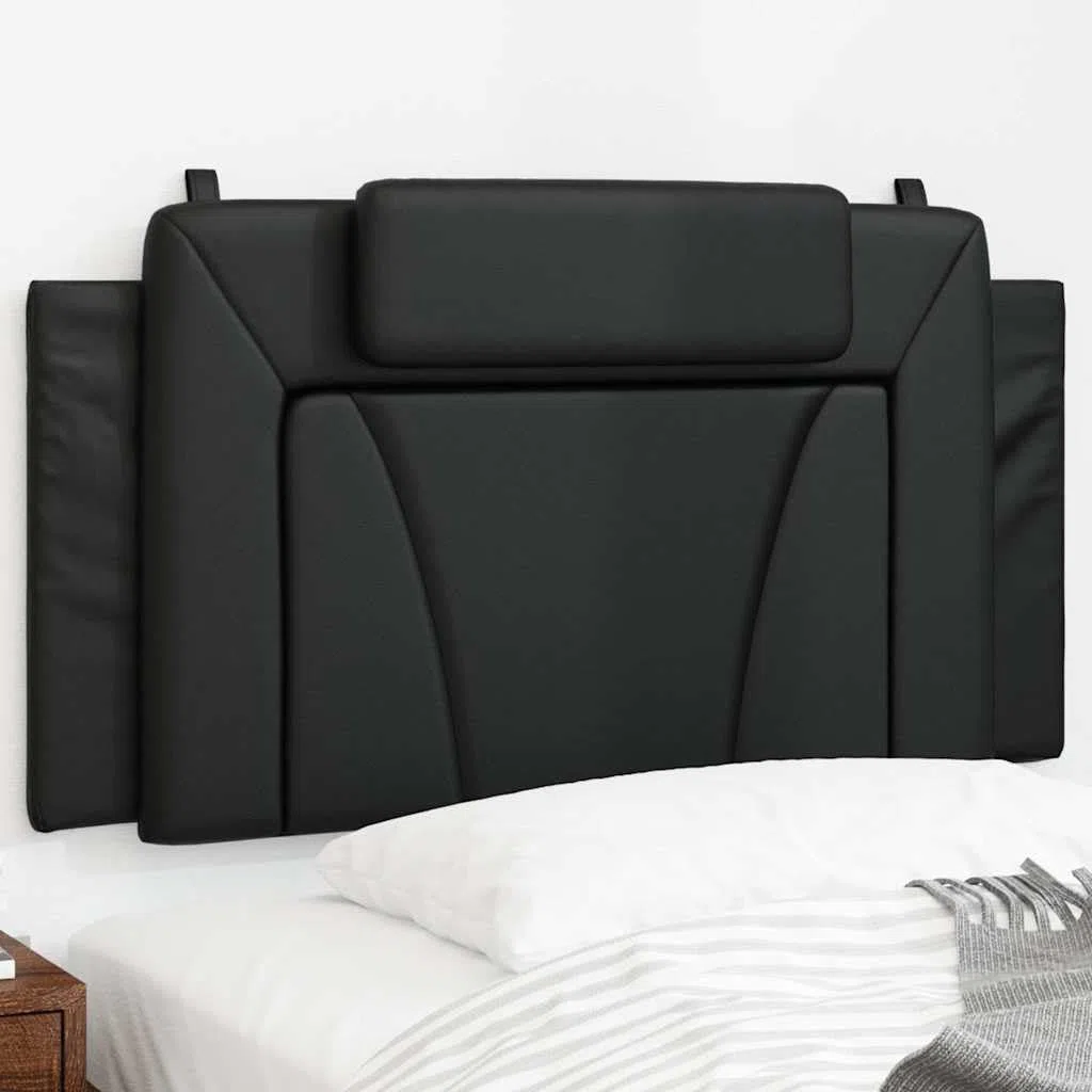 vidaXL Cuscino Testiera Viana Nero 100 cm in Similpelle
