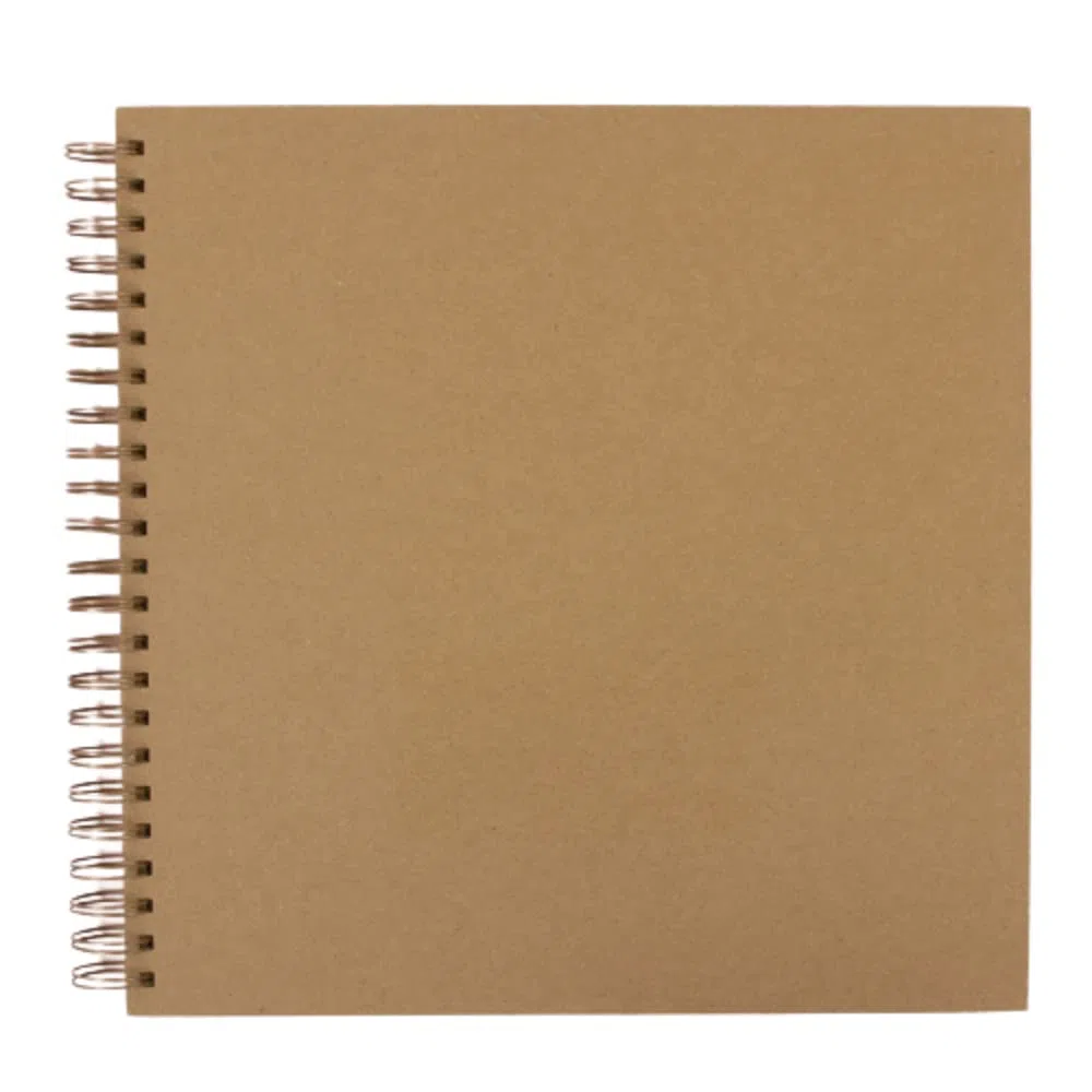 Craftelier - Album ad anelli per progetti di scrapbooking e artigianato | 30 fogli marrone kraft con grammatura di 190 g | Anello a spirale bronzo vintage | Dimensioni 30,5 x 30,5 cm