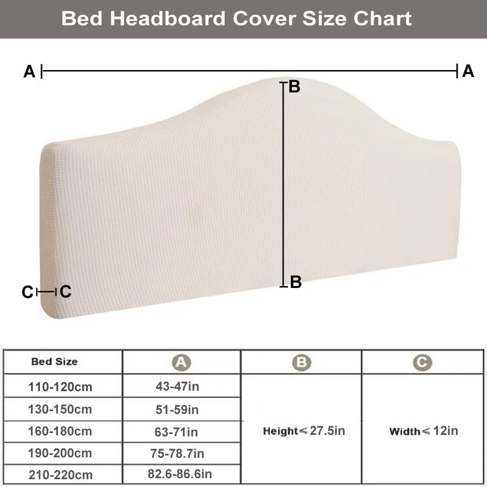 Copritestiera Letto Copertura/Copri Testata Letto Matrimoniale/Singolo Fodera Elastica Protezione,Per Letto Imbottito/Legno/Pelle/Rettangolare/Letto Irregolare Testiera ( Color : C , Size : 160-180cm