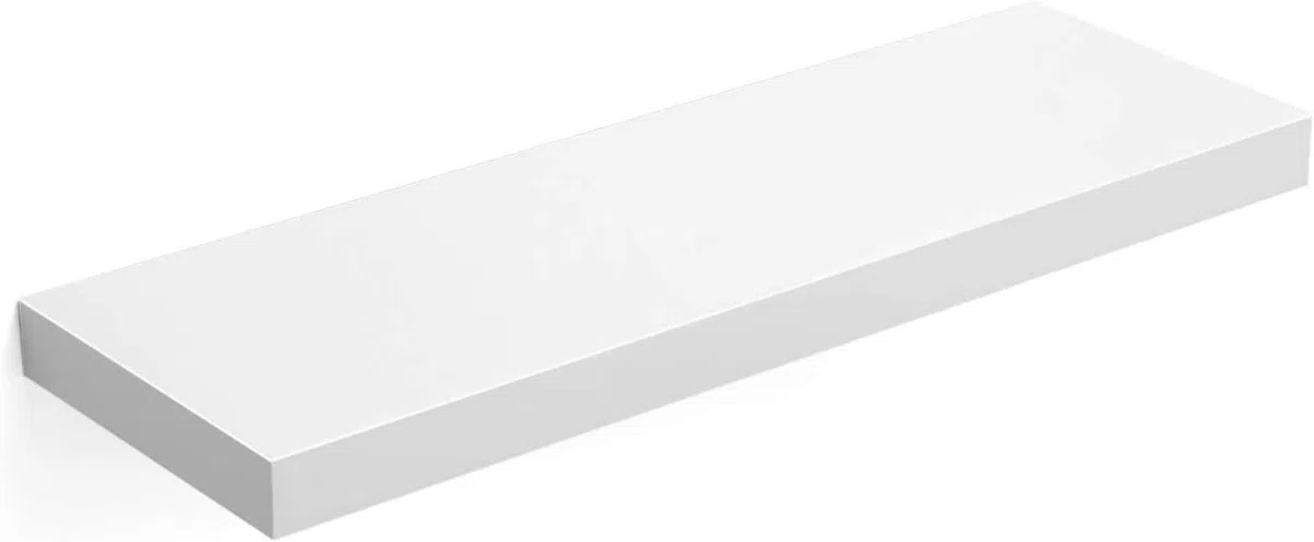 Ripiano di legno nobilitato per armadi spessore 18 mm (86,4x50, Bianco)
