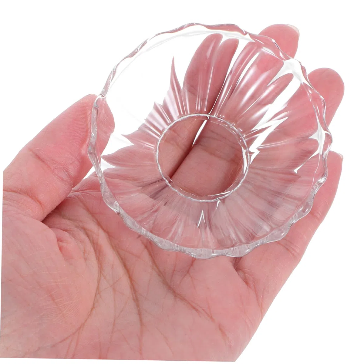 PRETYZOOM 12 Pezzi Protettori Antigoccia per Candele in Vetro, Vaschette Raccogligocce Rotonde Facili da Pulire, Accessori per Portacandele da Tavolo per Casa e Ristorante
