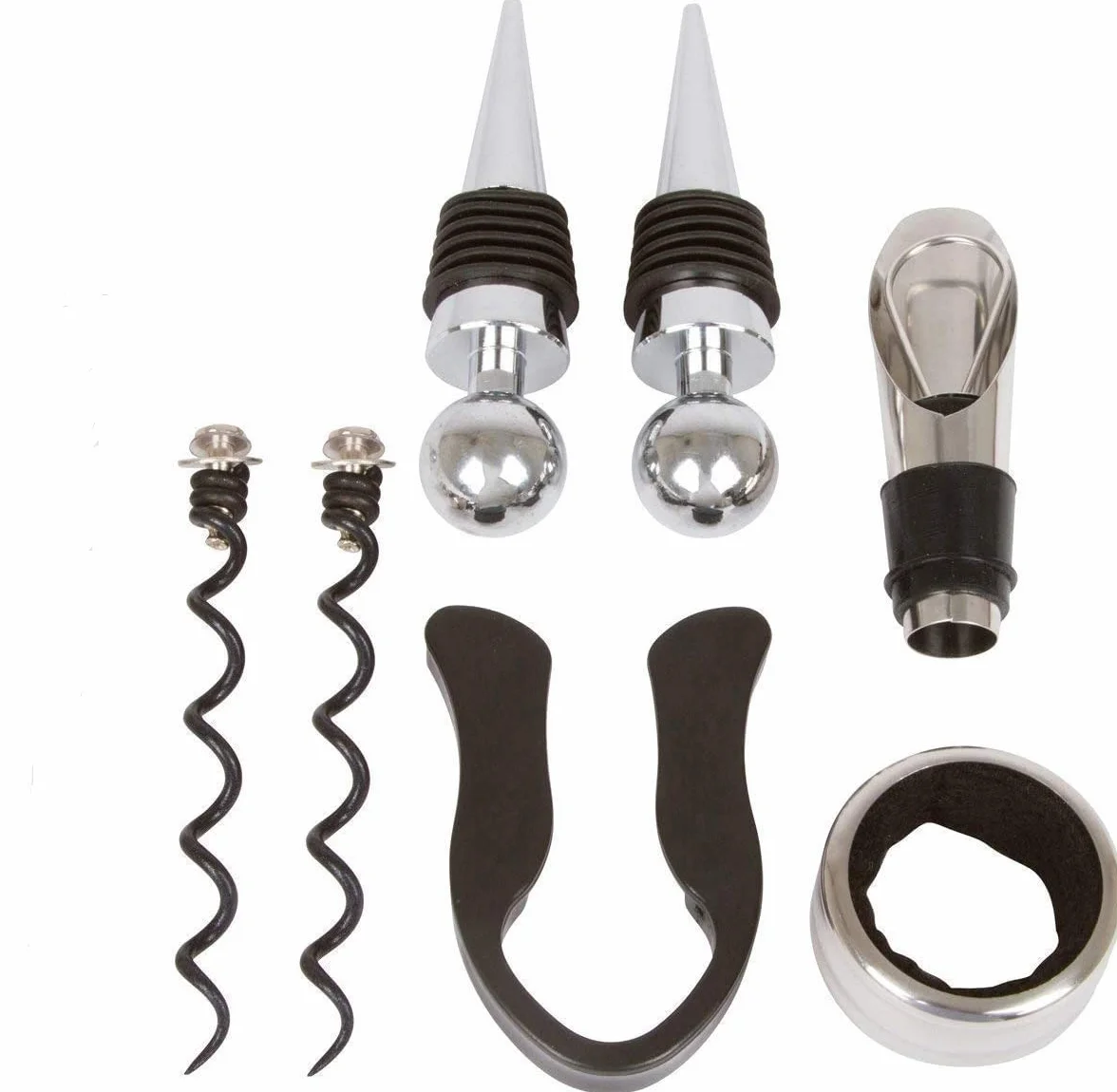 Set di cavatappi per Vino, con Confezione Regalo, Taglia-Pellicola e apribottiglie, Anello salvagoccia, Tappo per Vino, apribottiglie, Set Regalo per Uomini