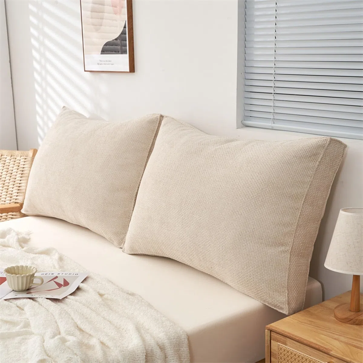 Cuscino rimovibile per testiera letto singolo, matrimoniale, 90 x 50 cm, cuscino di supporto lombare da parete, cuscino per schienale del divano, cuscino ideale per la decorazione della casa (1 pezzo)