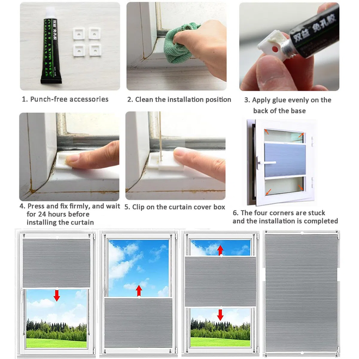Tende cellulari Personalizzate,Tende a Nido d'Ape Grigio,Tenda Oscurante Senza Fili,Parasole Retrattile per Ufficio,Tende a Plissé per Soggiorno,Camera da Letto,A-70x120cm/27.6 * 47.2in