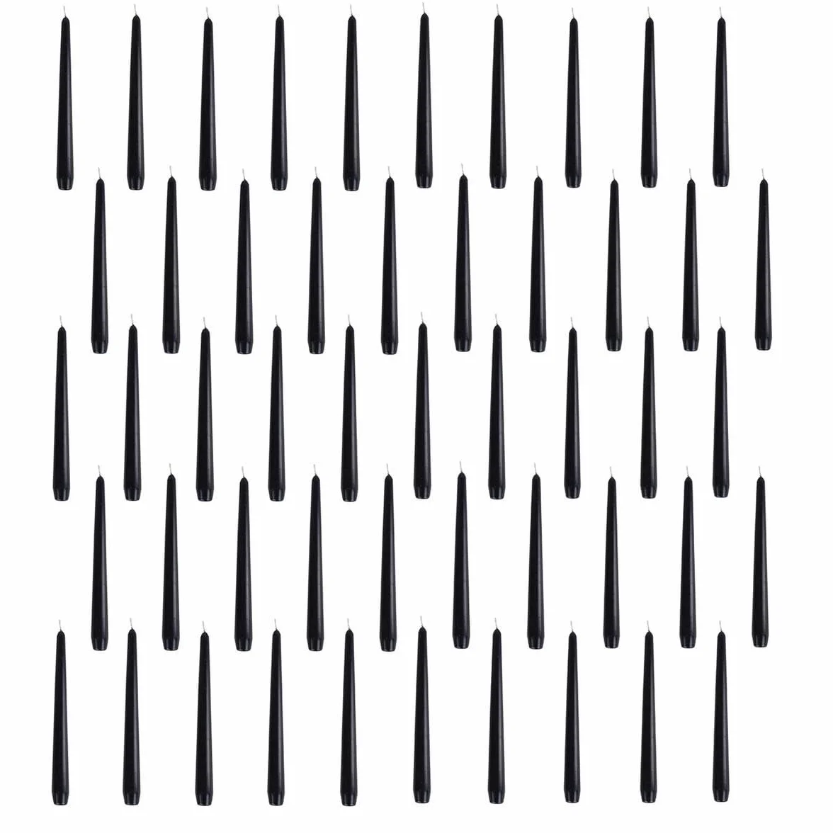 Papstar 10392 - 50 Candele per candelabro, diametro 2,2 - 25 cm, colore: Nero